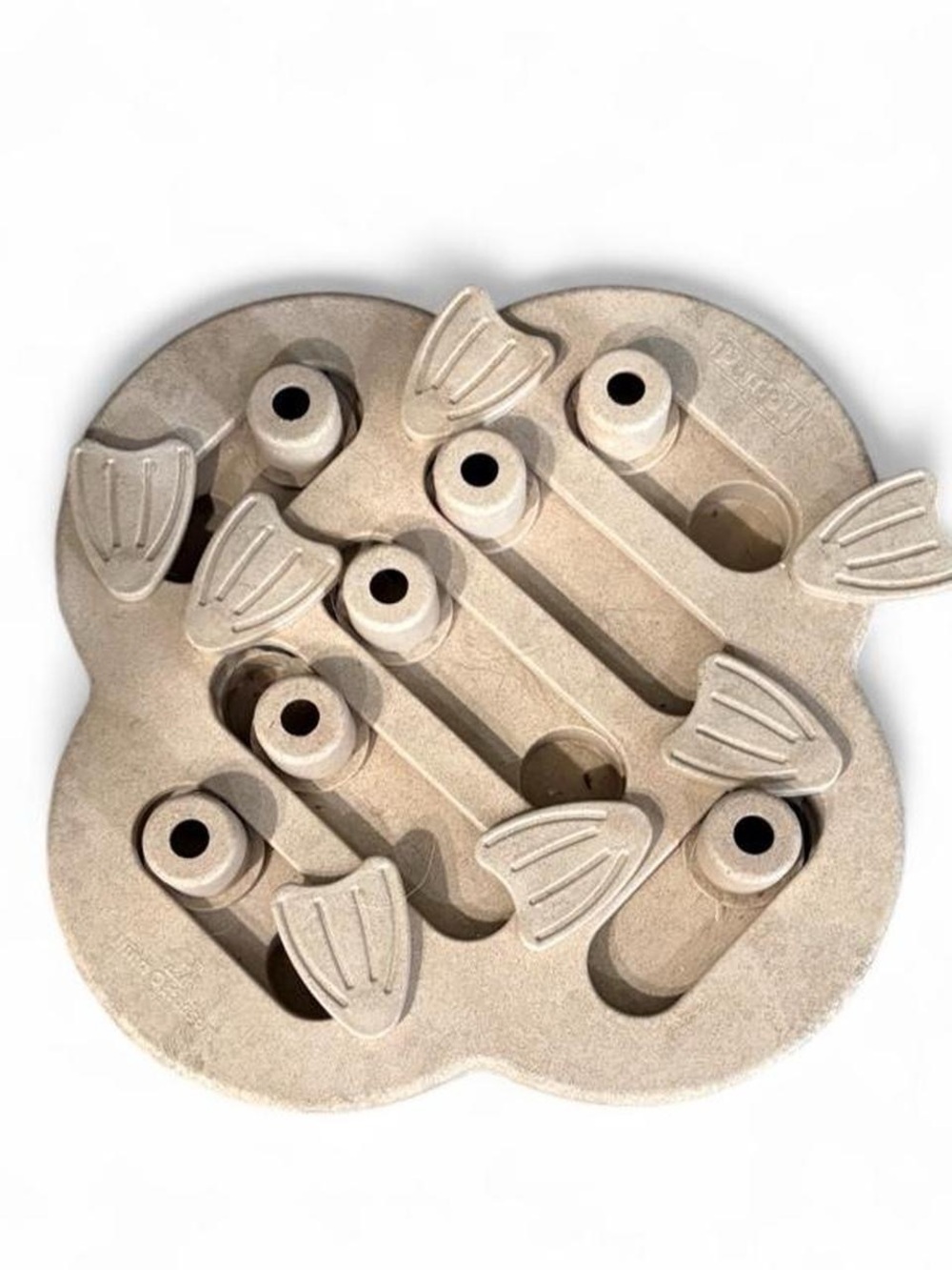 Slow Feed Puzzle for Fish - Beige Interactive Foraging Toy- level 3 advanced